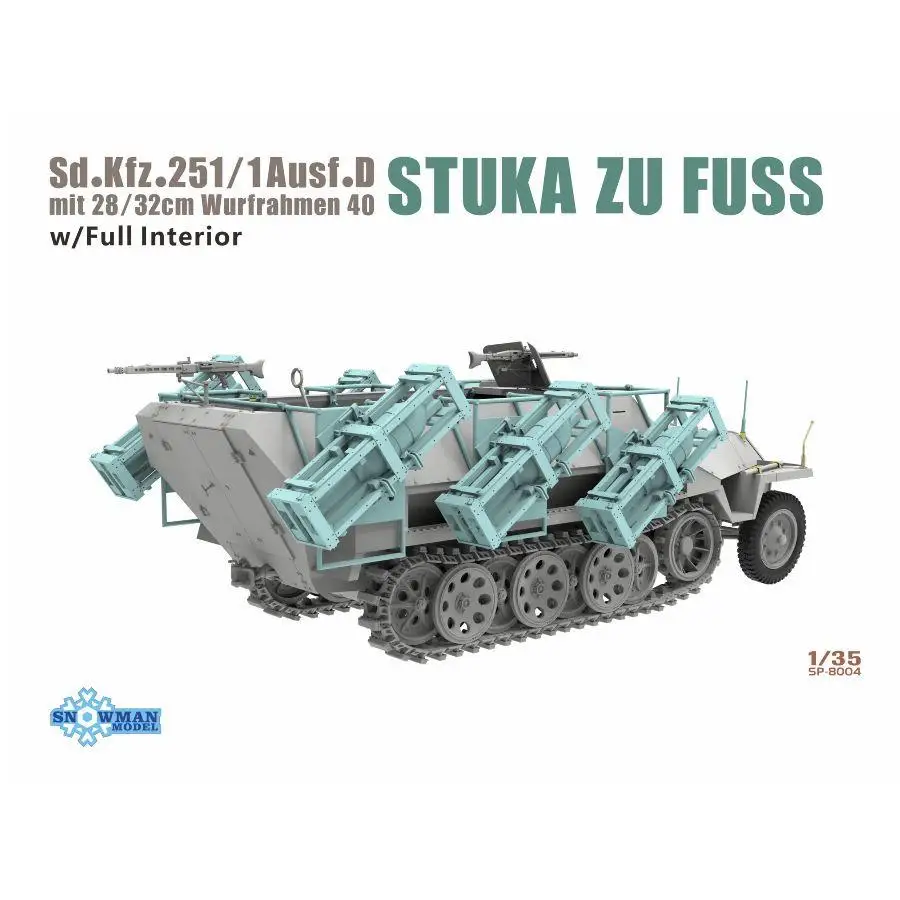 ثلج SP-8004 1/35 ألمانيا Stuka zu Fuss Sd.Kfz.251/1 Ausf.D مع/الداخلية الكاملة