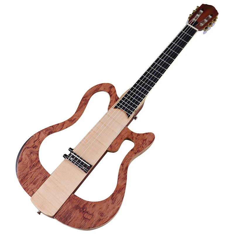 39-Inch 6-String Unilateral Folding Classical Guitar Portable Detachable Travel Guitar