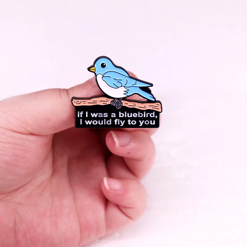 Cartoon Bird love Balloon Album Sign Originality Idol Singer Music Lyrics Badge Enamel Metal Pin Accessories Fan Gift Collection