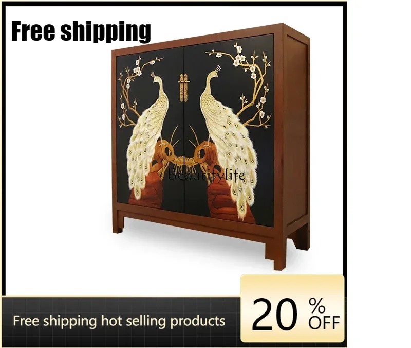 X4 parts and accessoriesAmerican highend atmospheric gold foil peacock neoclassical entrance cabinet restaurant side cabinet