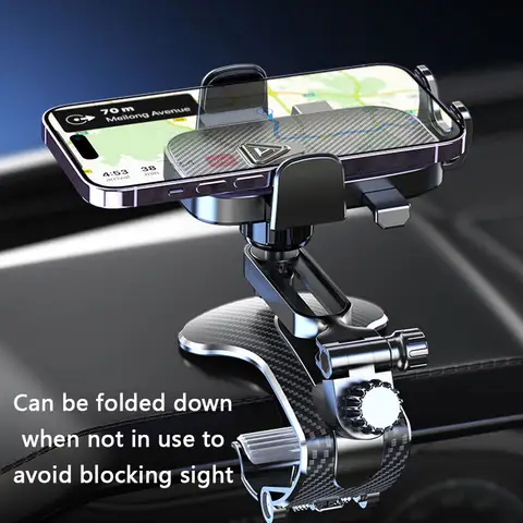 New Car Dashboard Phone Holder Gravity Crocodile Clip Automatic Locking Mirror Phone Stand Universal GPS Navigation Mount