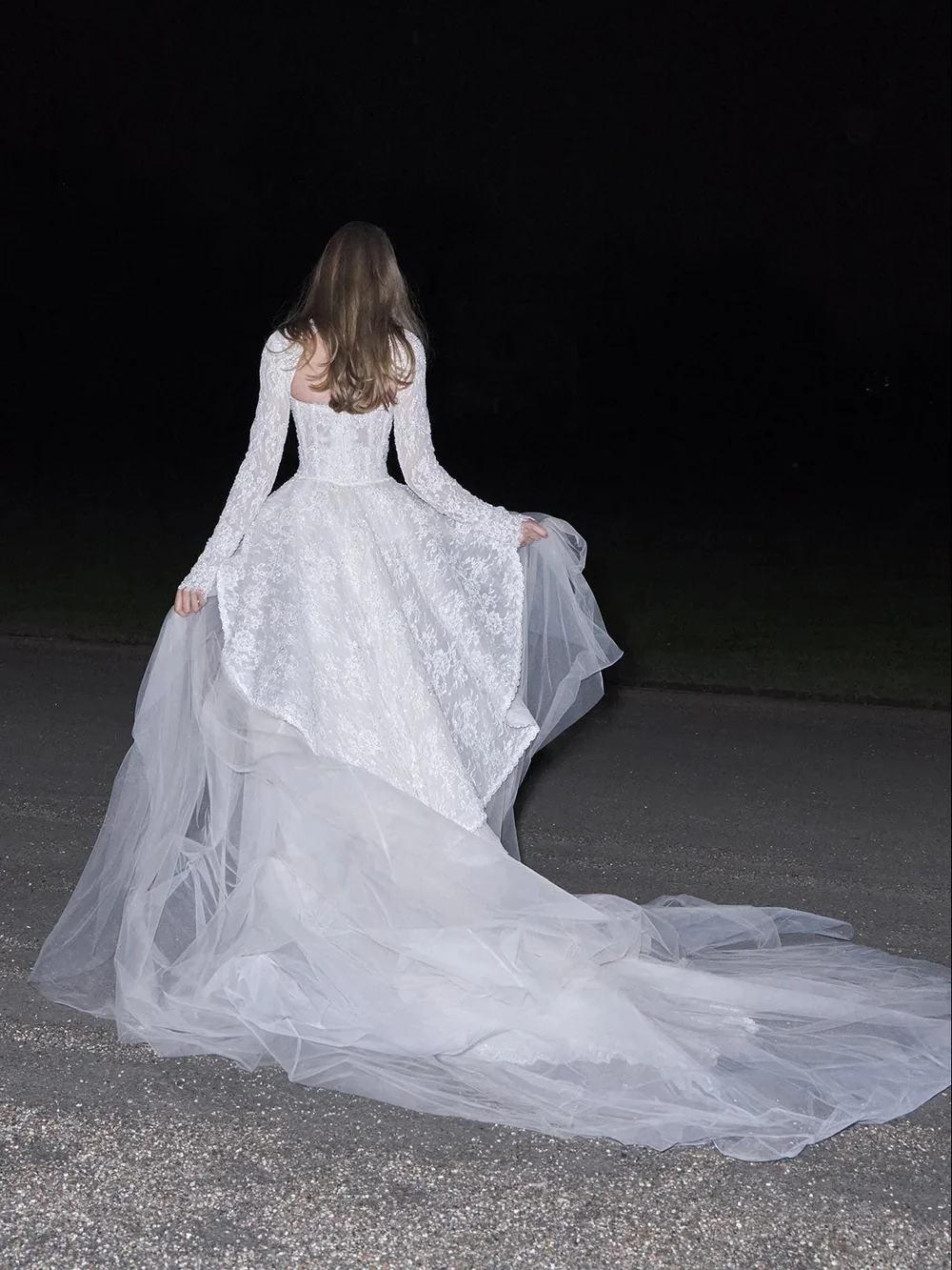 Mermaid Wedding Dress Lace Dresses Bride Vestido De Novia Desmontable 2 En 1 Manga Larga Curvy Elegante Blanco Boda Civil Bridal