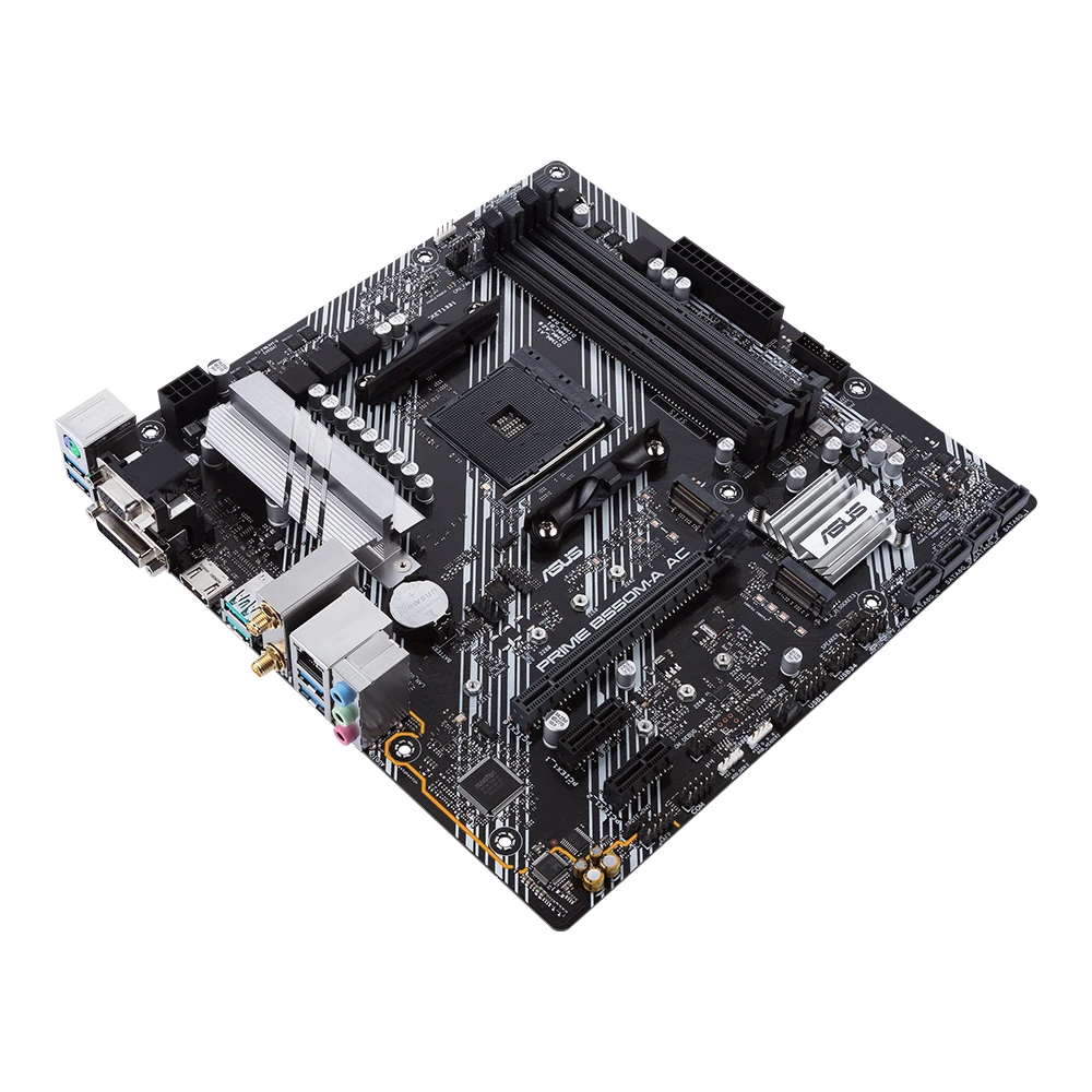 Imagem -05 - Placa-mãe Asus Prime B550m-a ac Amd B550 Suporte 3600 5600 5700x 5800x3d Cpu Ddr4 Hdmi Usb 3.2 Nvme M.2 Pcie 4.0