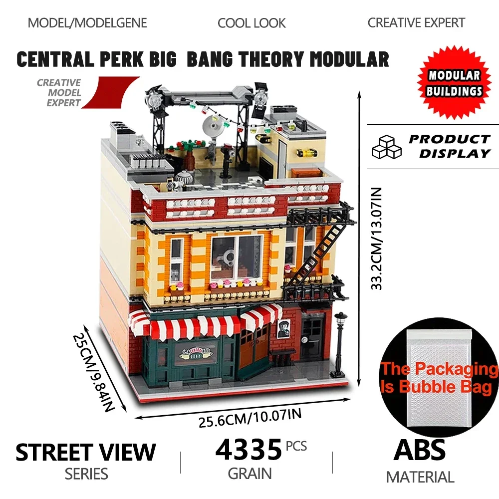 Big Bang Modulare Gebäude Block Stadt Modell Street View Montage Set Ziegel DIY Kaffee Shop 4335PCS Spielzeug Für Kinder Sammlung geschenk