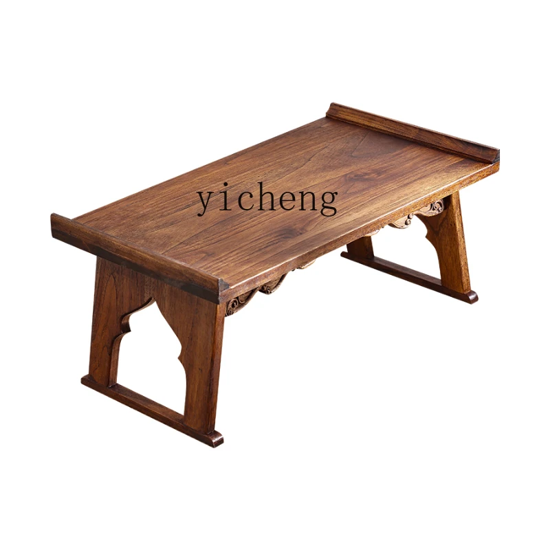 

Tqh Solid Wood Tatami Small Coffee Table Window Sill Foldable Kang Table Balcony Small Tea Table