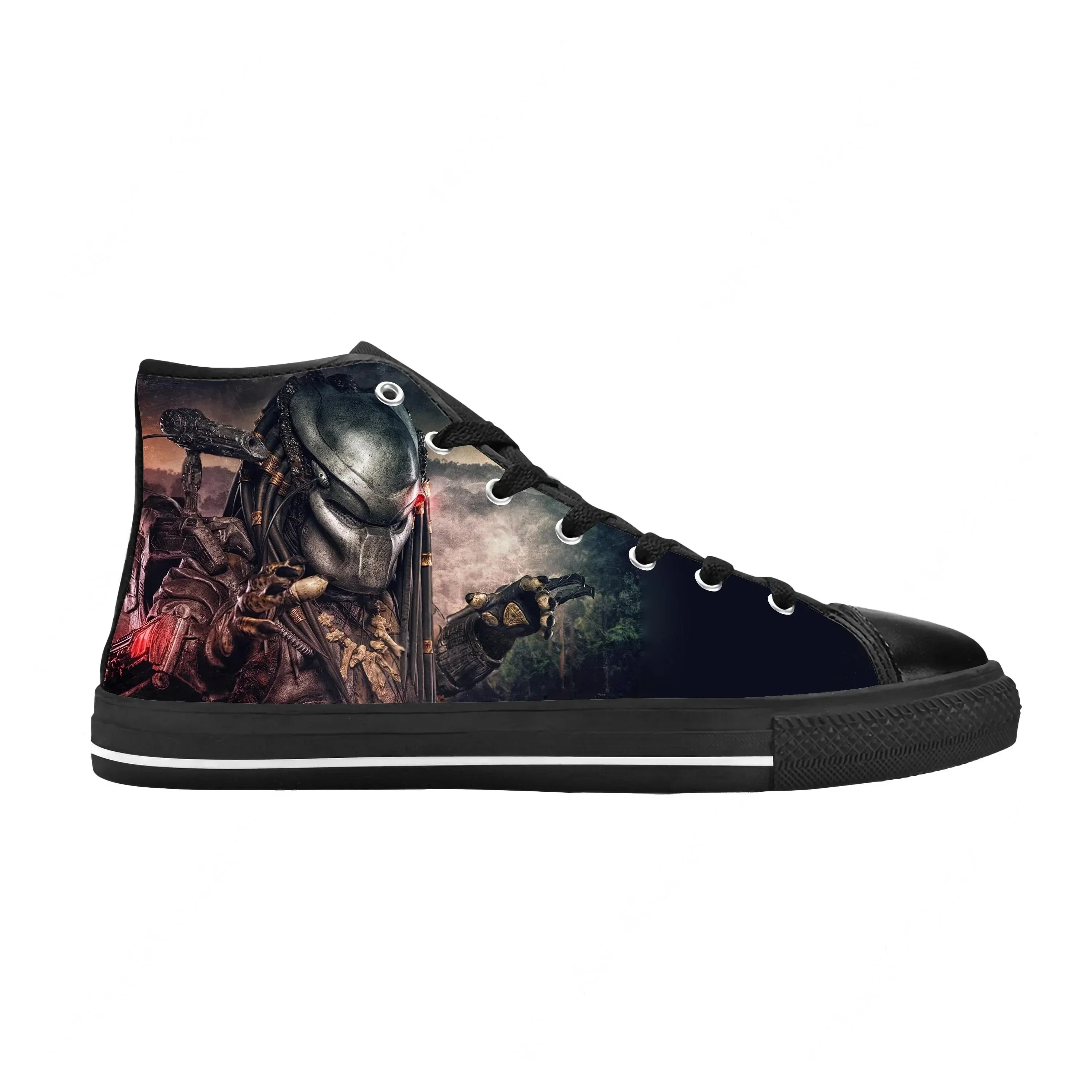 

The Predator Alien Movie Horror Scary Predators Casual Cloth Shoes High Top Comfortable Breathable 3D Print Men Women Sneakers
