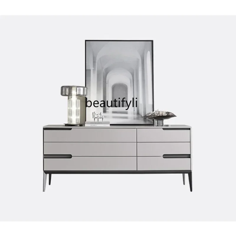TTT New arrive Italian minimalist storage chest bedroom master bedroom living room light luxury modern designer dining side cabi