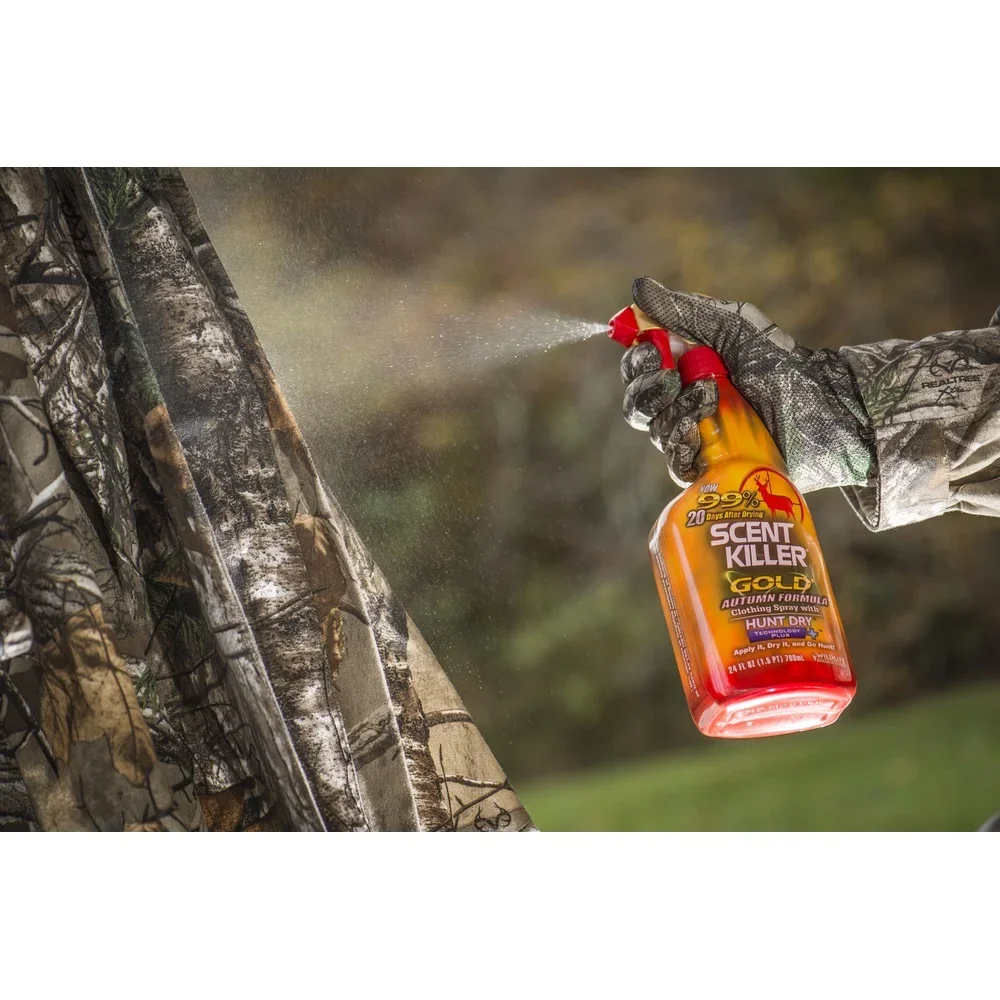 بخاخ القضاء على الروائح 24 أونصة سائلة، تركيبة قتال الرائحة المتقدمة للصيادين، أداء طويل الأمد، تكنولوجيا جافة عالية بالطاقة