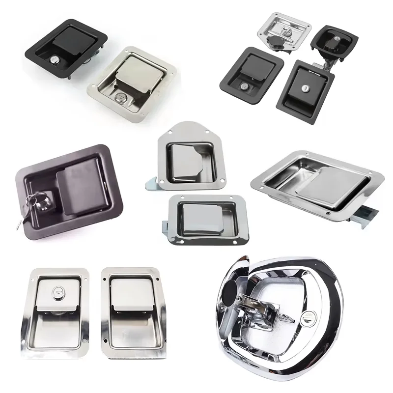 RV Trailer Camper Eingangstürschloss RV Truck Türschloss Ersatz Doppelte offene Tür mit Riegel Computerschlüssel Türgriff Werkzeugkasten