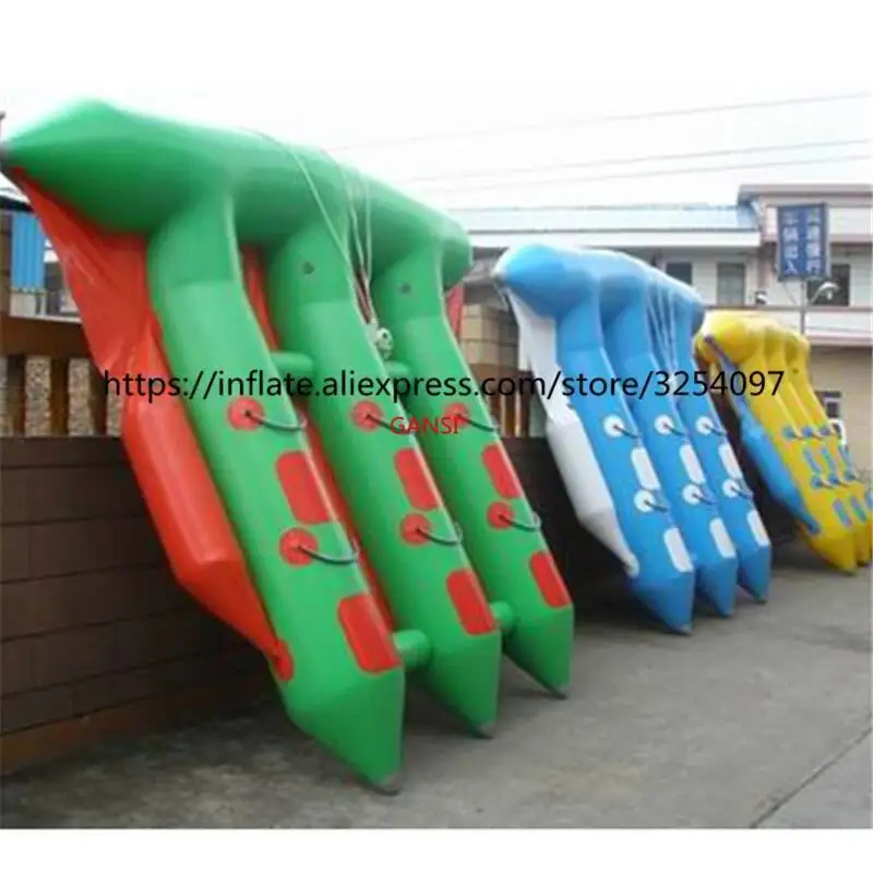 Durable InfInflatable Water Toys InfInflatable Banana Boat,6 Persons InfInflatable Flying Fish Towable With Heavy Duty
