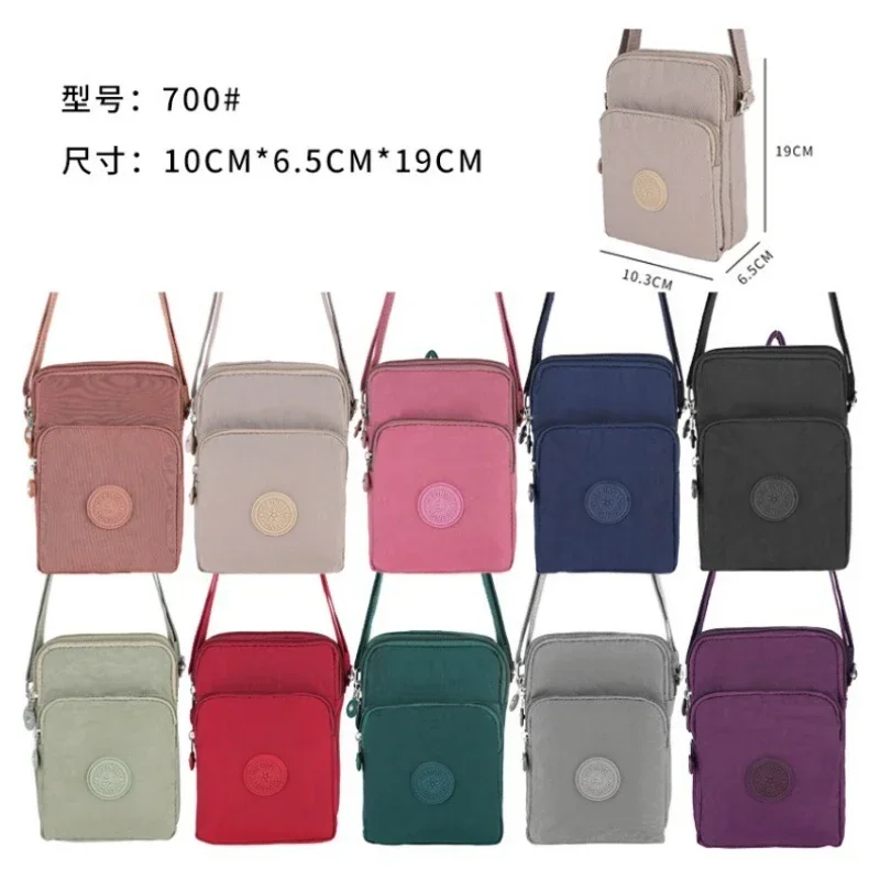 Korean Shoulder Bags Version Mobile Phone Bag for Women Outside Toiletry Daily Necessities Storage Bags Nylon Cross Body Bags