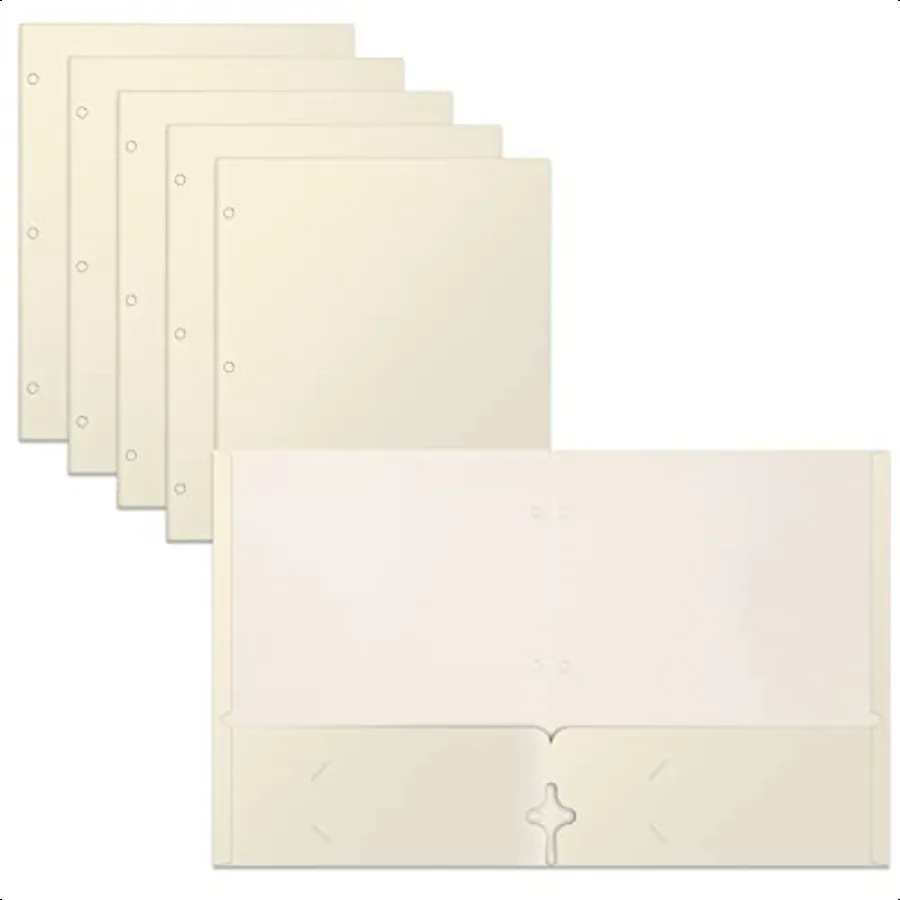 

Two Pocket Portfolio Folders 50Pack White Letter Size Paper Folders 50 Pieces White