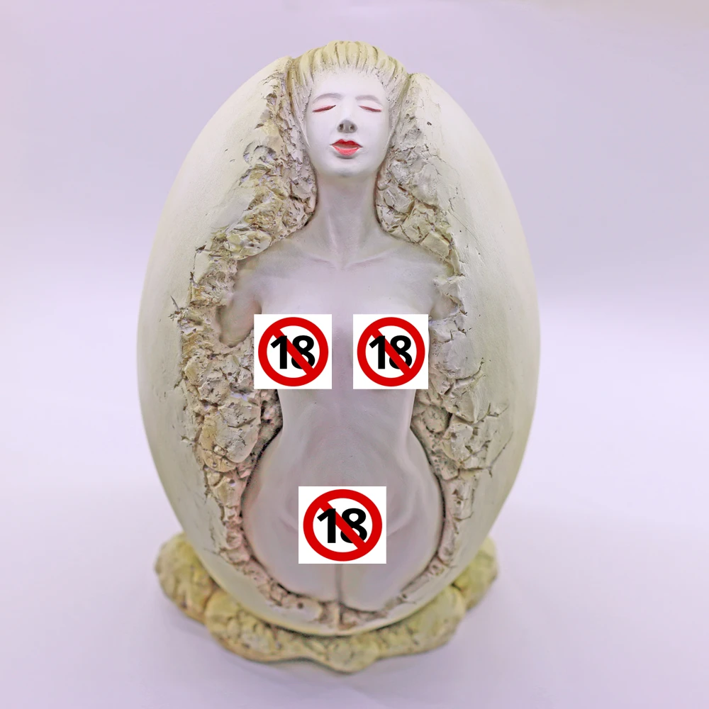 

3D разбивающий кокон, реборн, скульптура женского тела, силиконовая форма для свечей, яичная скорлупа, обнаженная женщина, арт-деко, домашний кабинет, гипсовая форма для смолы