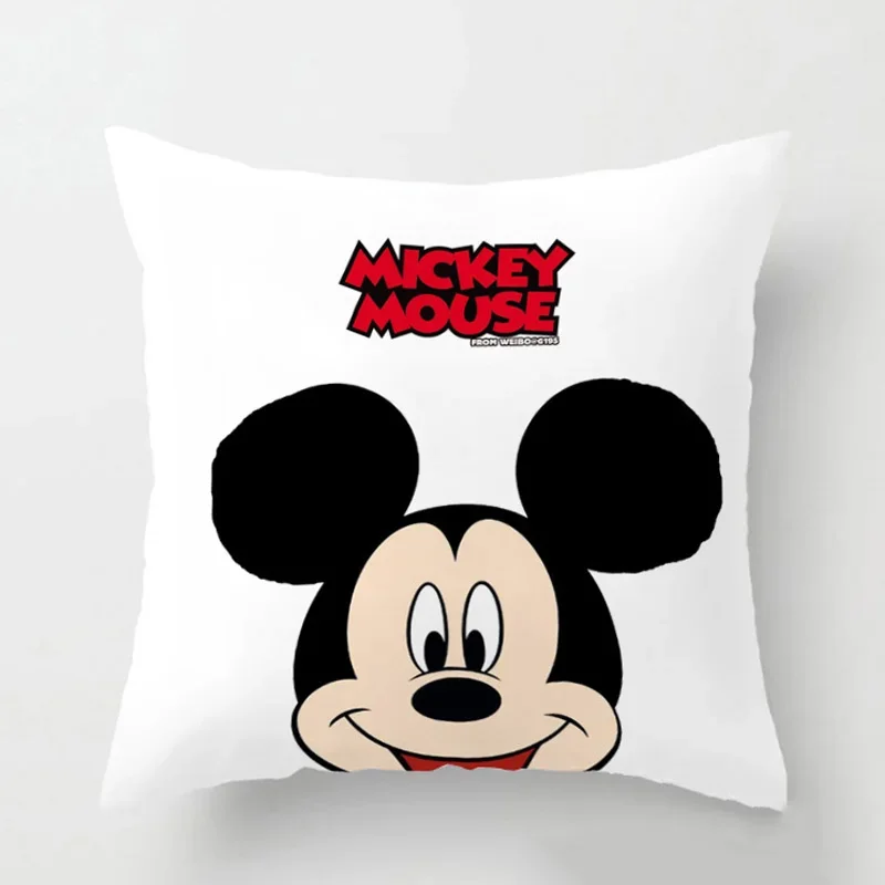 Disney Cartoon Mickey Minnie Mouse Boys Girl Cushion Cover Home Decoration Fairy Tale Princess Hero Heroine  Pillowcase