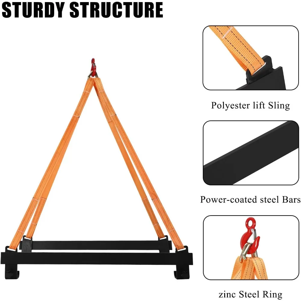 1500 LB Watercraft Lift Sling Thickened Polyester Lifting Straps with Scratch-Resistant Rubber Pads Upgrade Sling for Marine Hoist & Crane - view 3