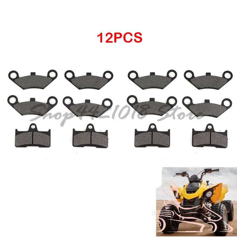 12 Pcs ATV Front & Rear Brake Pad For CFmoto CF500 CF600 X5 X6 X8 U5  UTV Quad Motorcycle Etc Semi-metallic  Accessories