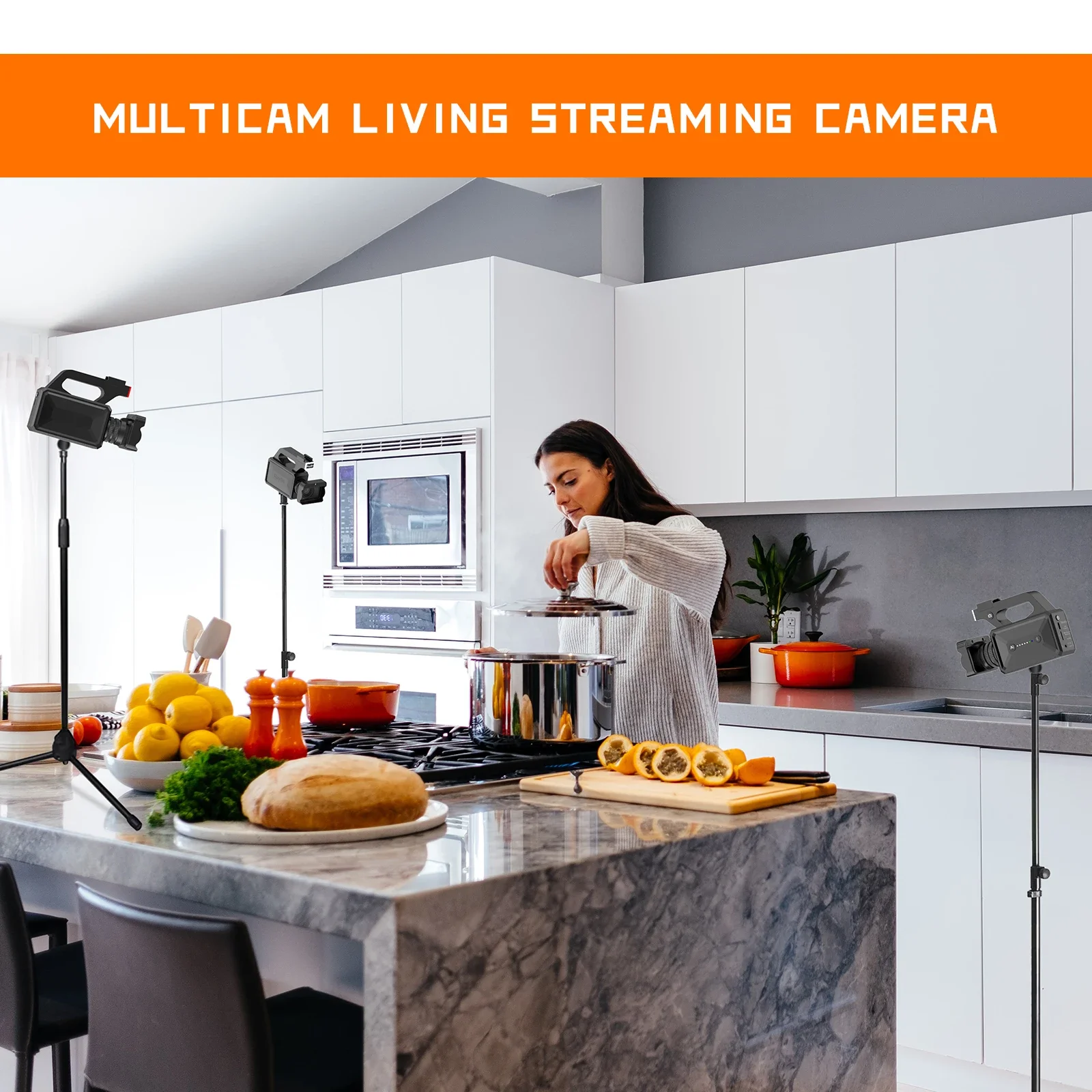 SC1 All-in-One Wireless Live Streaming 2.5K Professional Camcorder Digital Video Camera For Youtube Streaming Vlog Recorder