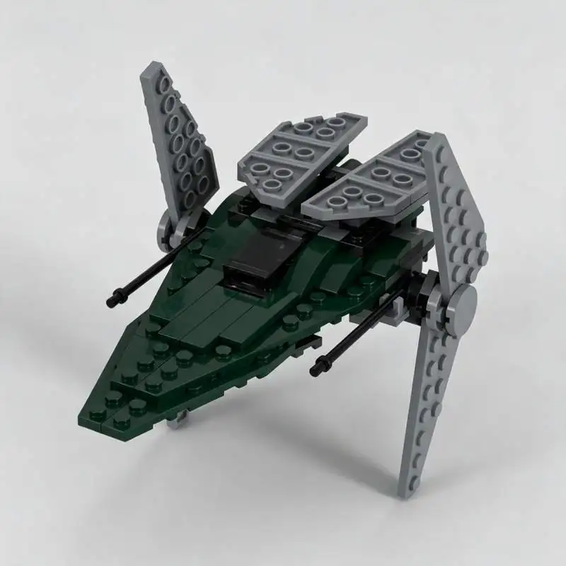 154PCS Dark Space Fighter Building Blocks Futuristic Vehicle Model DIY Assembly Toy Creative Galaxy Collection Display Gift Toy