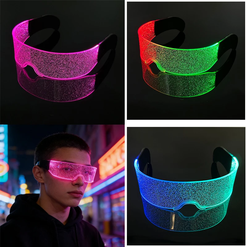 New Colorful LED Glasses Women Men Decor Eyewear Luminous Party Glasses Glowing For  Rave Night Club Bar  Dancing Party