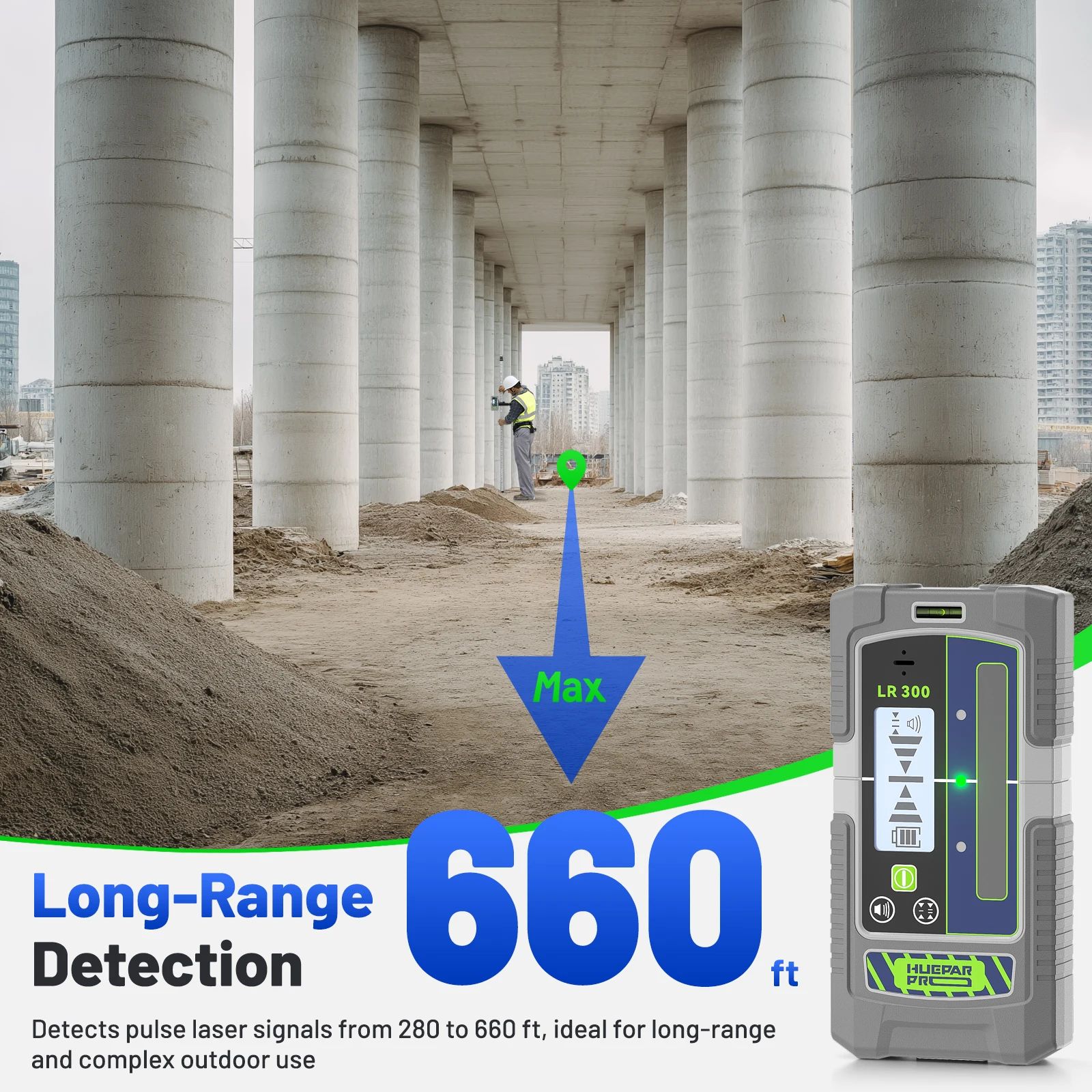 ตัวรับสัญญาณเลเซอร์ Huepar LR3 - Industrial Laser Alignment Tool บทวิจารณ์และราคา