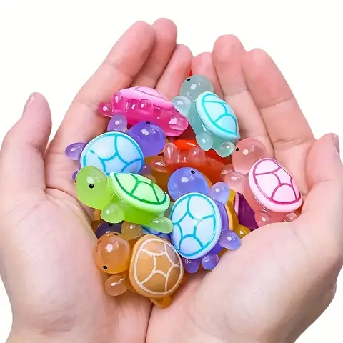 5-40pcs 빛나는 블라인드 박스 작은 거북이 장난감 어린이 크리 에이 티브 미니 장식 파티 선물 학교 대화 형 추측 장난감