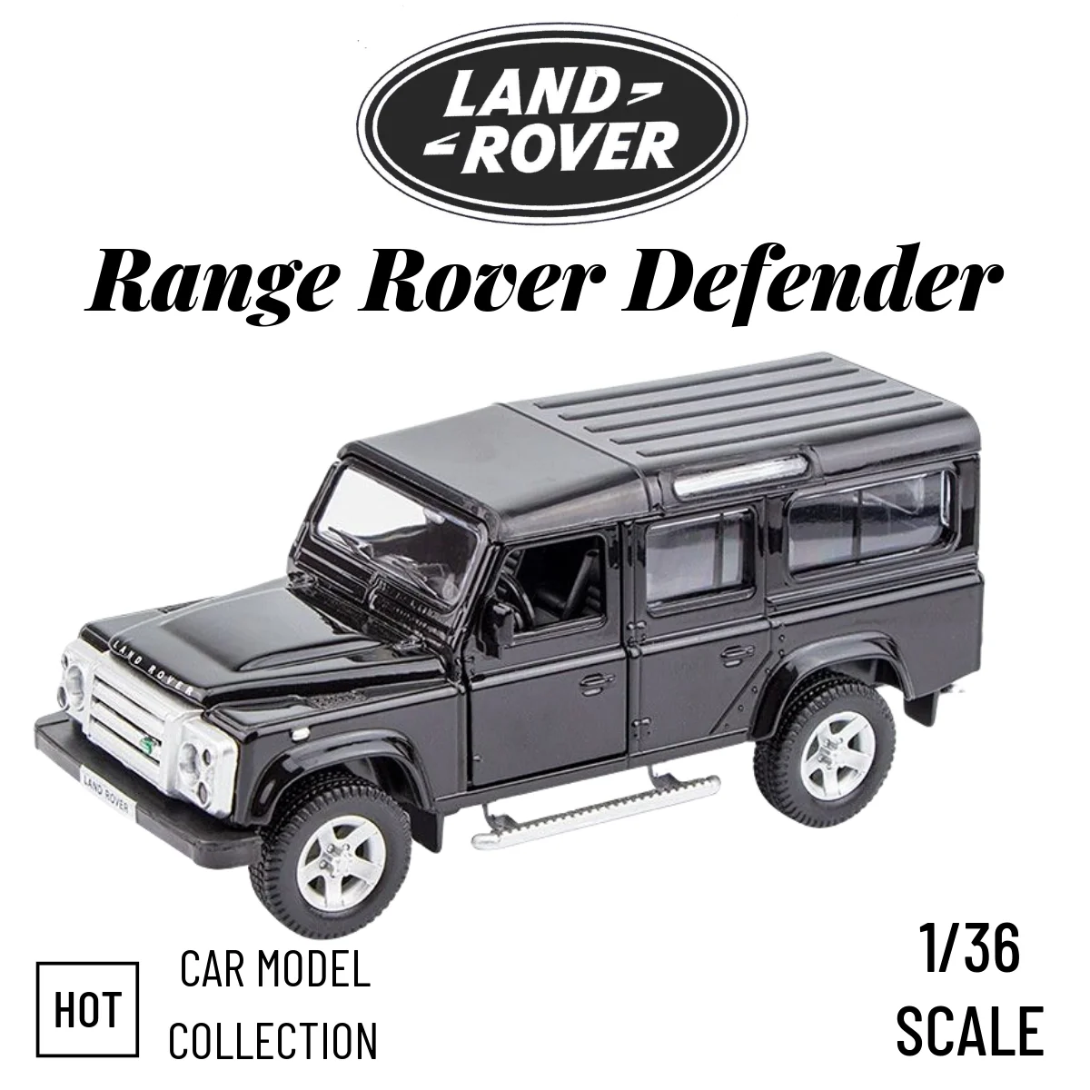 

Scale 1/36 Car Model Replica Miniature Range Rover Defender Alloy Diecast Collection Toys Xmas Gift Office Home Decoration