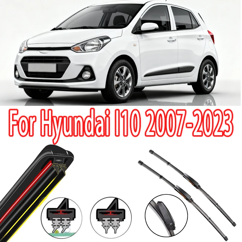 

For Hyundai I10 2007-2023 Front Windshield Wiper Blades 2x Windscreen Window Accessories 2009 2010 2011 2013 2014 2015 2017 2019