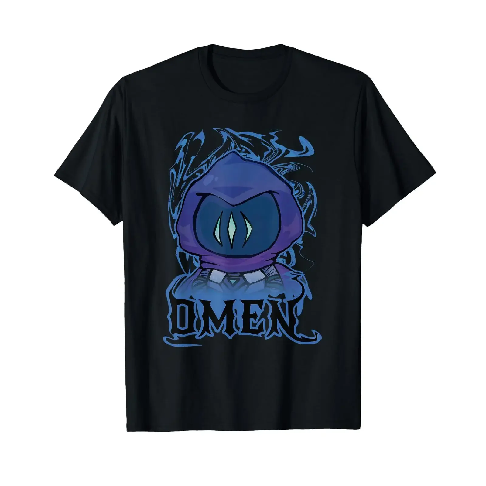 Chibi Omen Agent Valorants Gaming Cute T Shirt vintage Washed designer clothes homme Casual Stylish Soft graphic Breathable