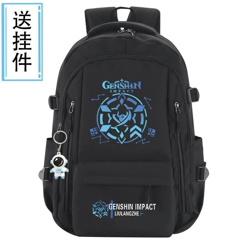 

Genshin Impact Scaramouche Wanderer Collaboration Model Backpack For Elementary And Middle School Students Large Capacity Ani