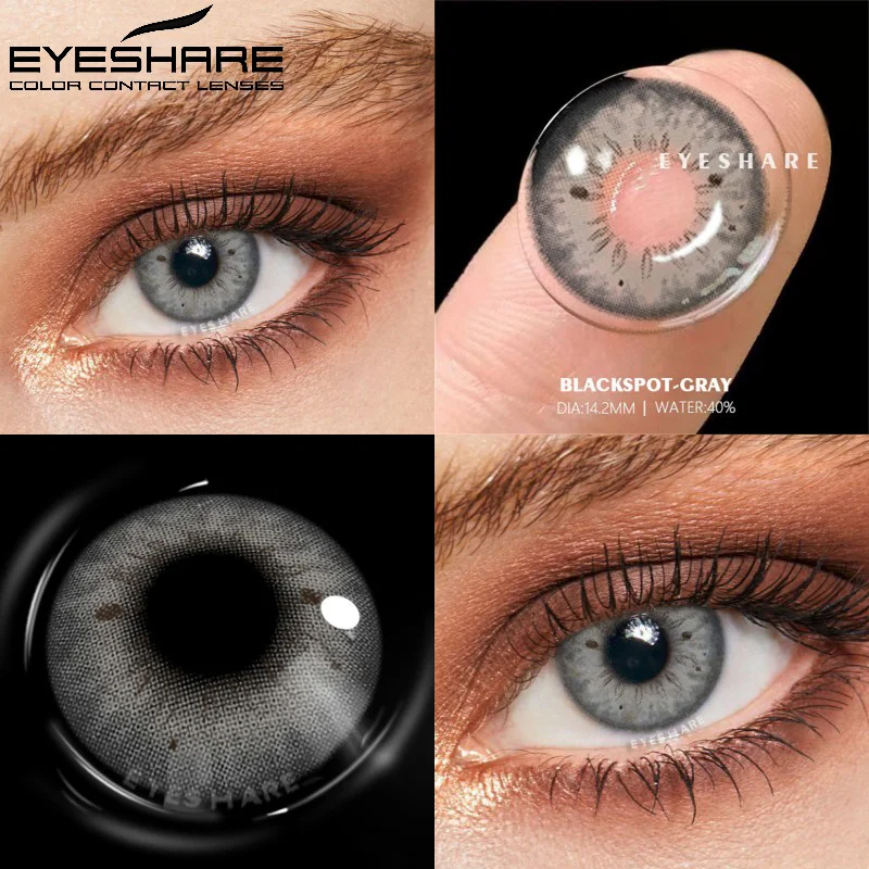 EYESHARE 1Pair Multicolored Lenses for Eyes Natural Color Contact Lenses for Eyes Contacts with Color Lens Yearly Color Eye Lens