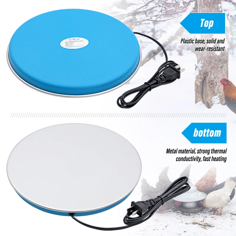 19/25cm Pigeon Drinker Heating Plate Winter Chicken Quail Poultry Drinking Water Constant Temperature Base Insulation