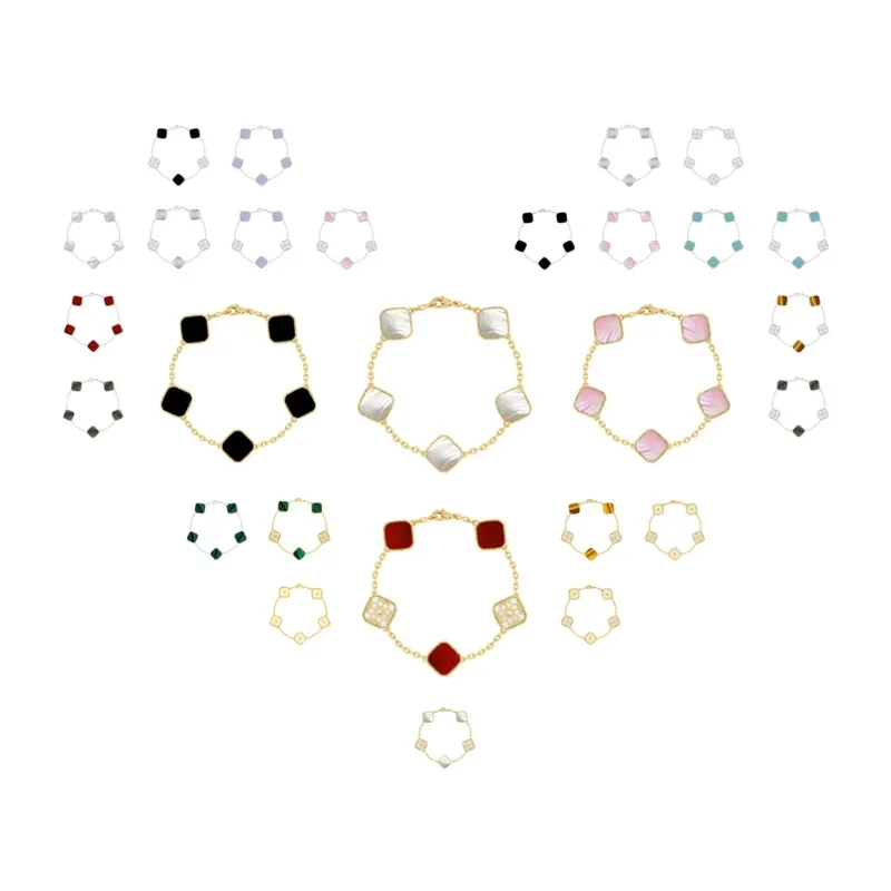 Hot-Selling 925 Silver Clover Simple Design Bracelet Party Fashion Personality Man And Women High-End Jewelry Gift