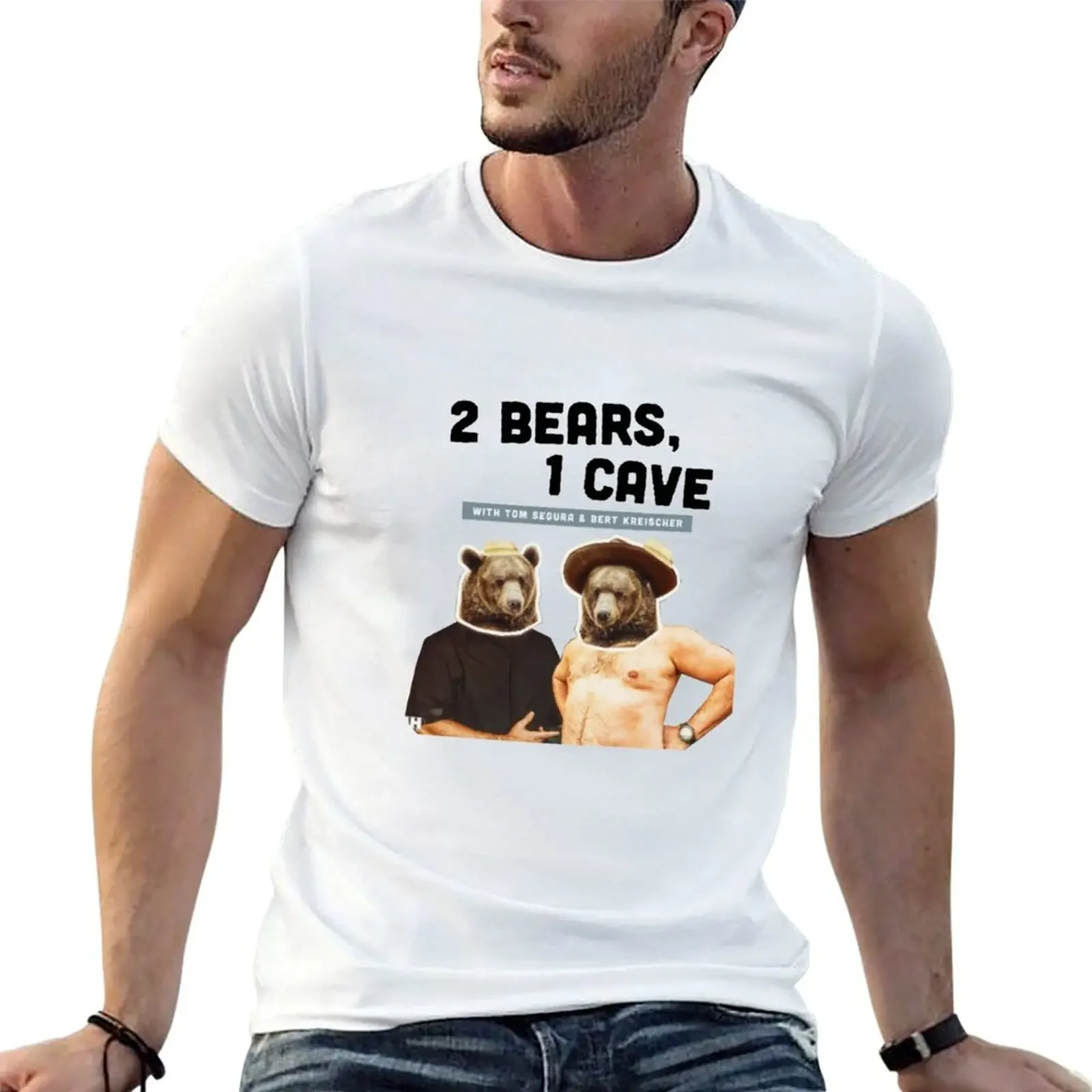 2 Bears, 1 Cave Original Podcast T-Shirt vintage clothes boys whites t shirts for men graphic