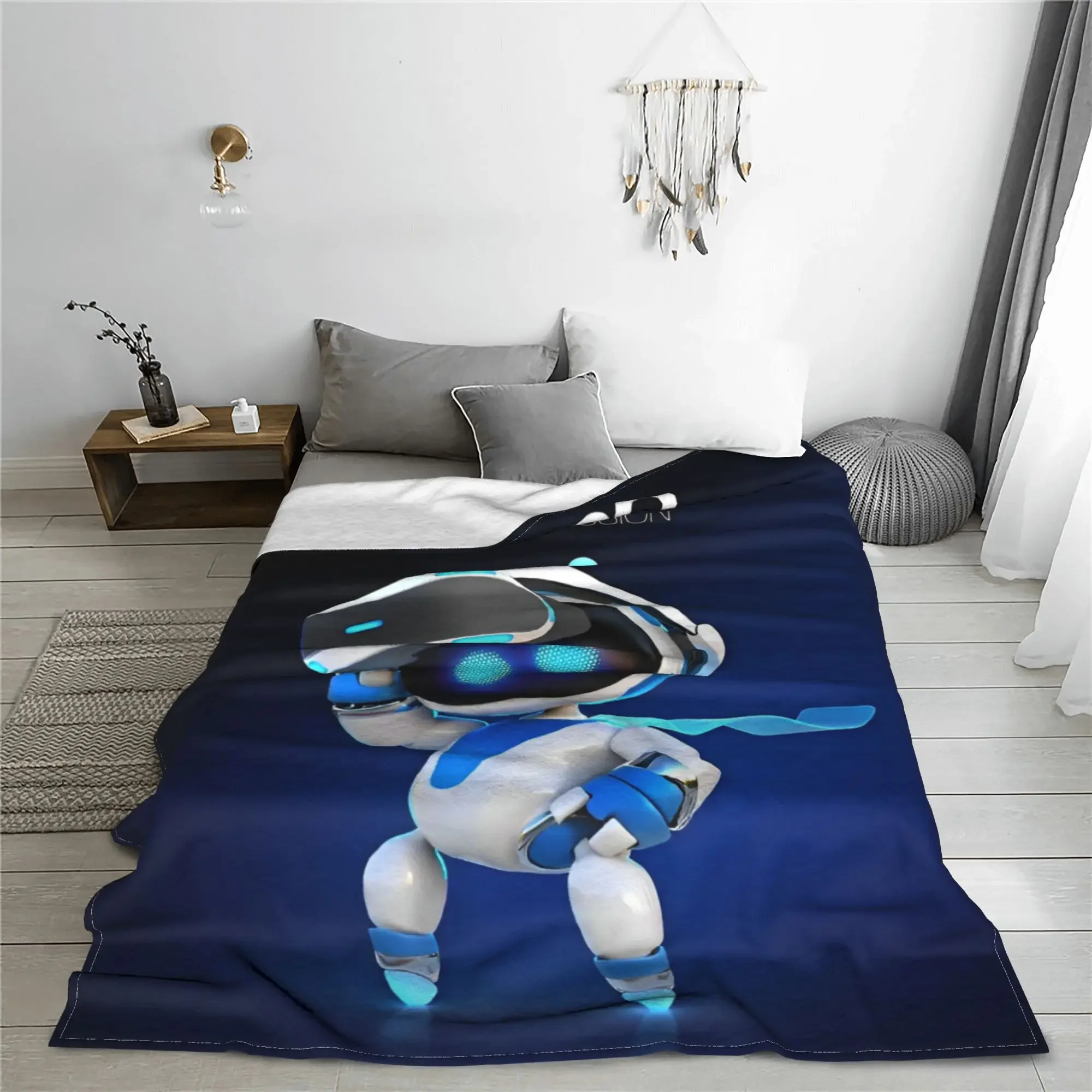 Astrobot Art Blanket Cover Game Flannel Throw Blanket Summer Air Conditioning Printed Lightweight Bedspreads