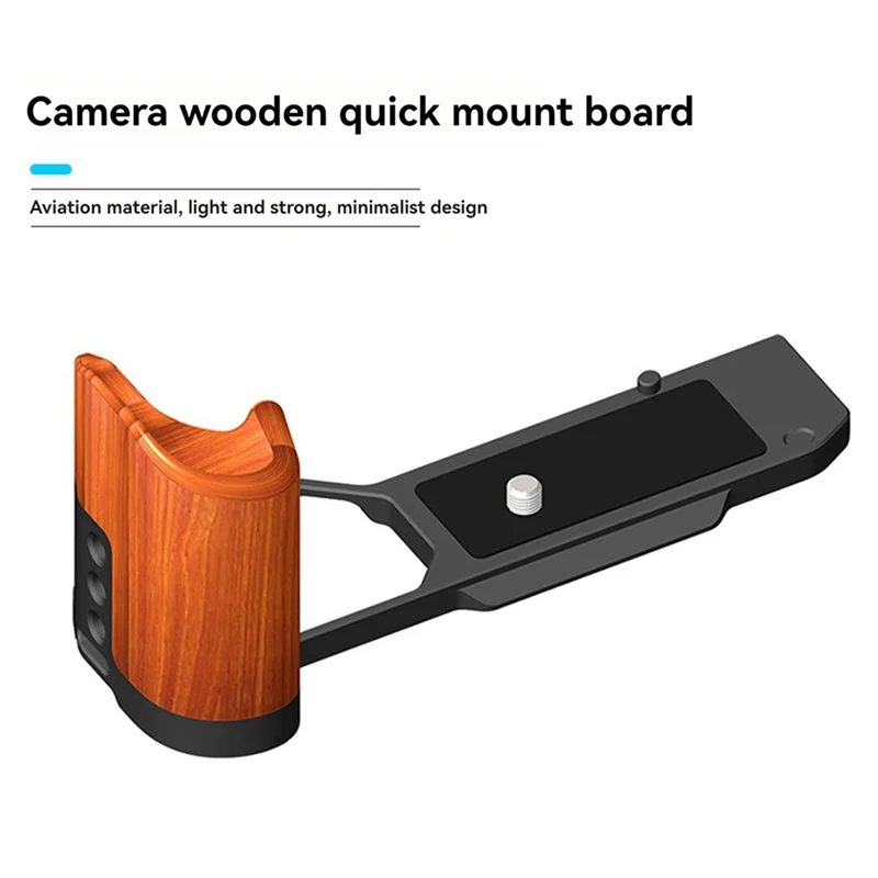 

Practical-Camera L-Shaped Bracket Plate Wooden Handle Bracket For Nikon ZF Camera Base Plate Camera Tripod Photography Bracket