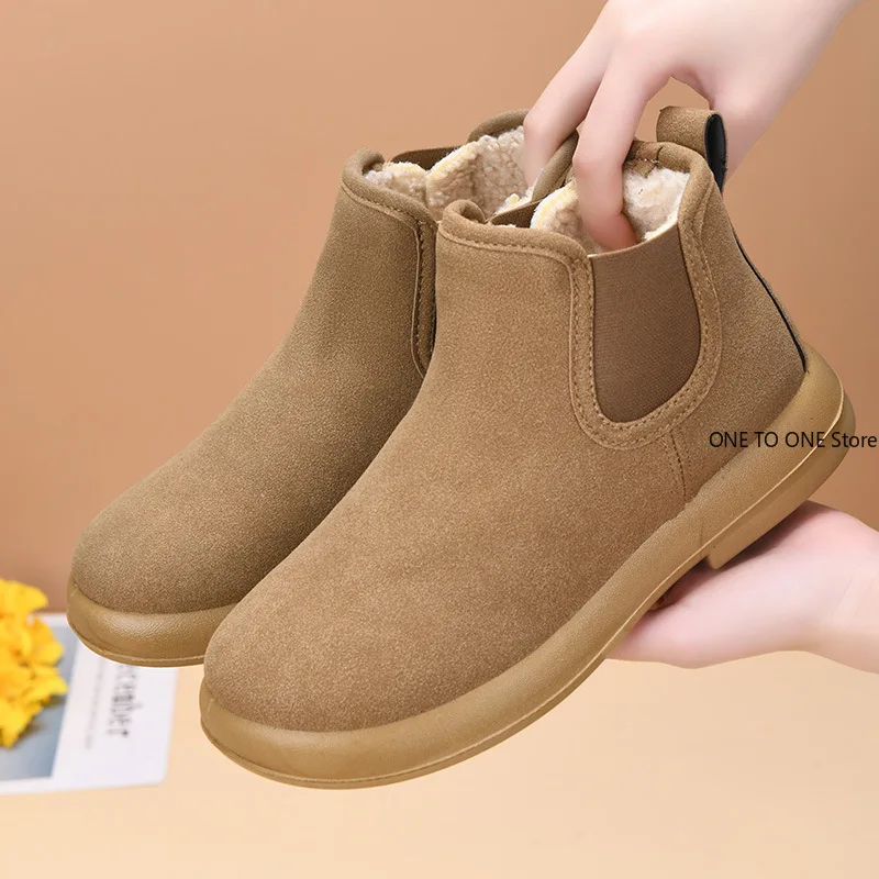 

Snow Boots for Women 2026 New Autumn and Winter Popular Warm Cotton Shoes Fleece-Lined Thickeneded Boots Casual Short Botines