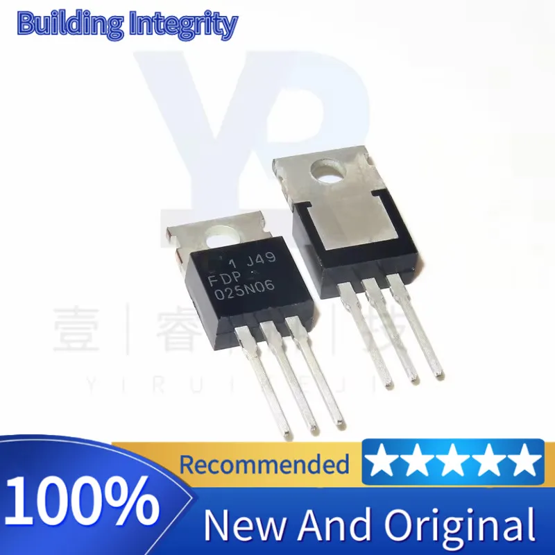 10PCS  100%Original stock  New  FDP025N06   025N06 TO-220 MOS  22A 500V