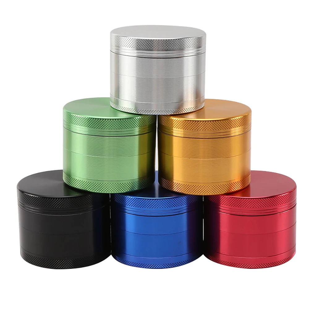 55mm Al Alloy Herb Grinders Durable Herb-medicine Mills 4-layers Spice Kibbler Smoking Accessories for Smoker Holiday Gifts