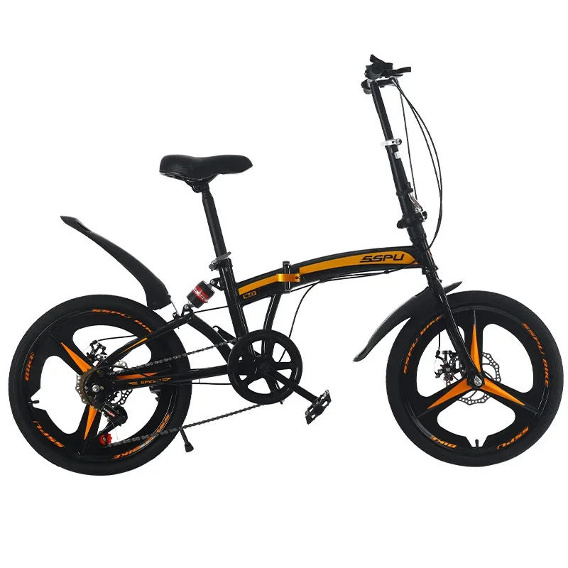 20 inch variable speed folding bike riding adult student road mountain bike