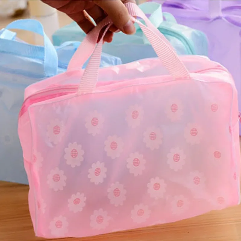 Creative Home Furnishing Needs for Travel Floral Pvc Waterproof Cosmetic Bag Toiletries and Bathroom Supplies Storage Bag