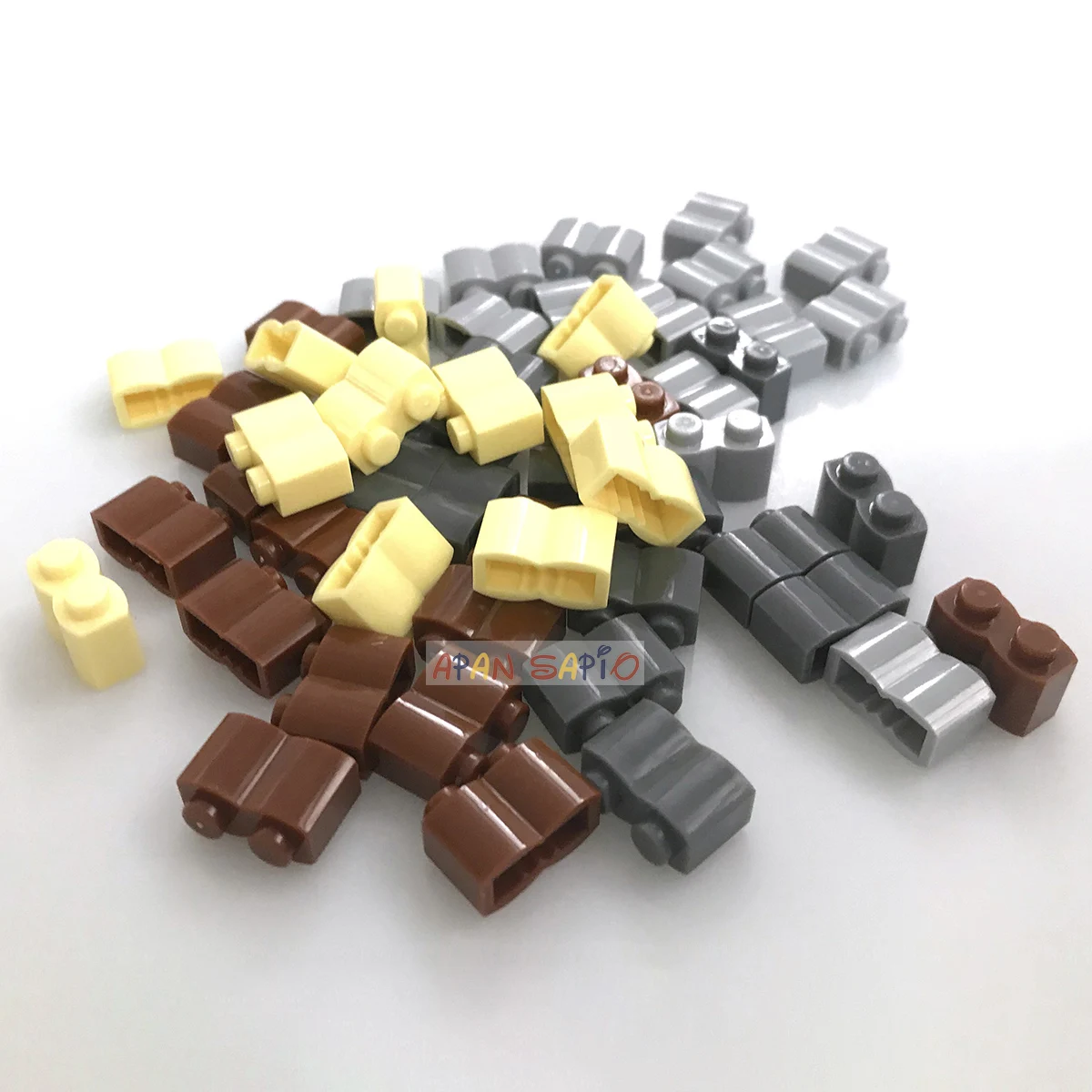100 stücke DIY Bausteine Figuren Welle Ziegel 1x2 Punkte Pädagogisches Kreatives Kunststoff Spielzeug für Kinder Kompatibel mit 30136