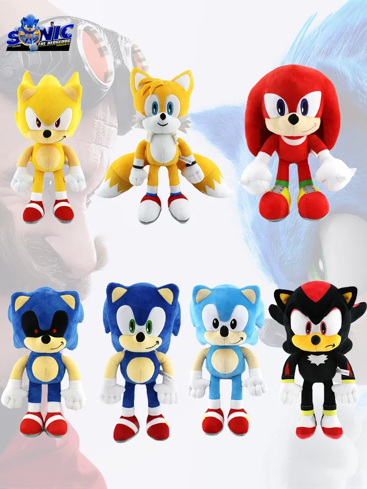 Sonic peluches brinquedo dos desenhos animados ouriço amy rosa junta cauda macio boneca de pelúcia