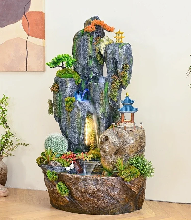 

LJYWater Feature Wall Decoration Circulating Fountain Shop Entrance Opening Wealth Feng Shui Wheel