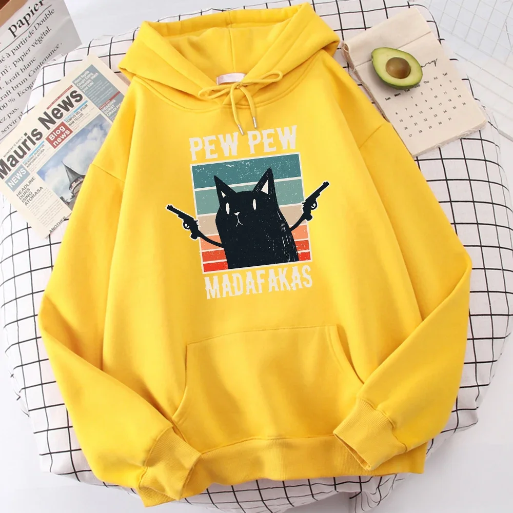 Pew Pew Madafaks Cute Funny Printed Sweatshirt Men Autumn O-Neck Hooded Fashion Oversize Hoodies Fashion Casual Tracksuit