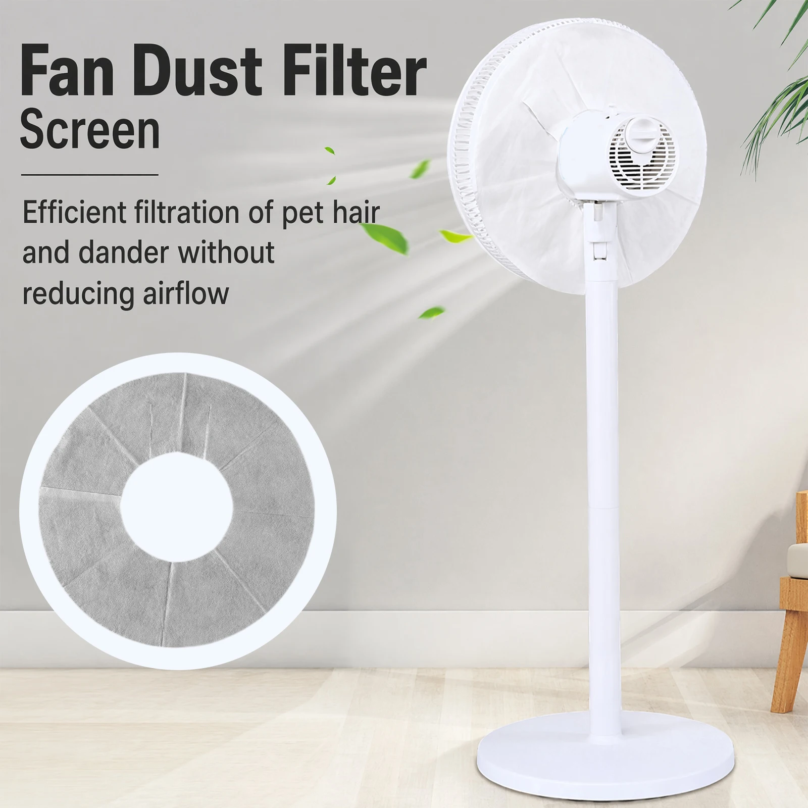 Electrostatic Fan Dust Filter Net 10Pcs Disposable Adhesive Cover for Standing Floor Pedestal Fan 14-18 Inch