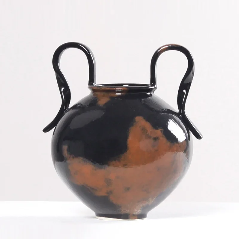 French antique special-shaped ceramic vase ornament model room living room entrance living room dining table flower arrangement
