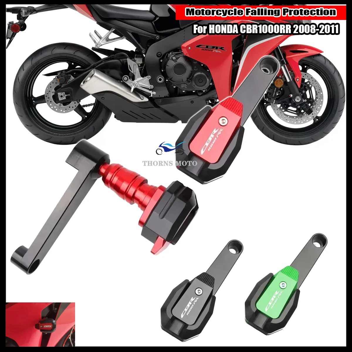 

Motorcycle Falling Protection Frame Slider Fairing Guard Crash Protector For CBR 1000 RR CBR1000RR 2008 2009 2010 2011 NEW