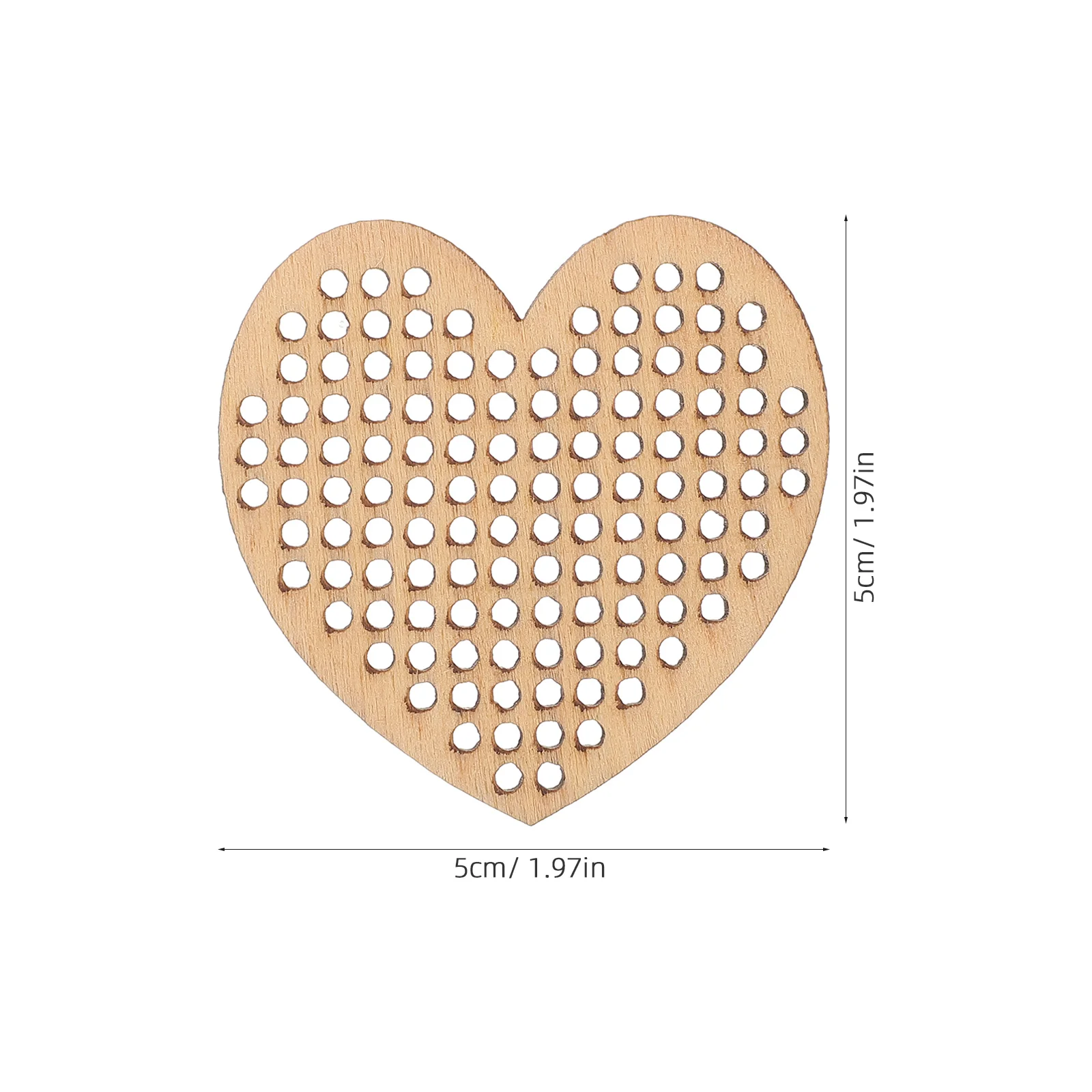 20pcs Heart Log Slices Shaped Wooden Hanging Tags Blank Hole Paved Cross Stitch Ornament Crafts for DIY Engraving