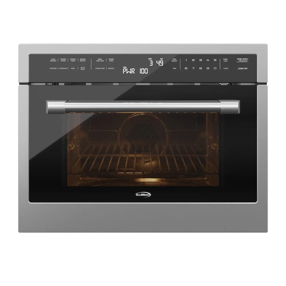 

KoolMore 24 Inch Built-in Convection Oven and Microwave Combination with Broil, Soft Close Door, 1000 Watt Power