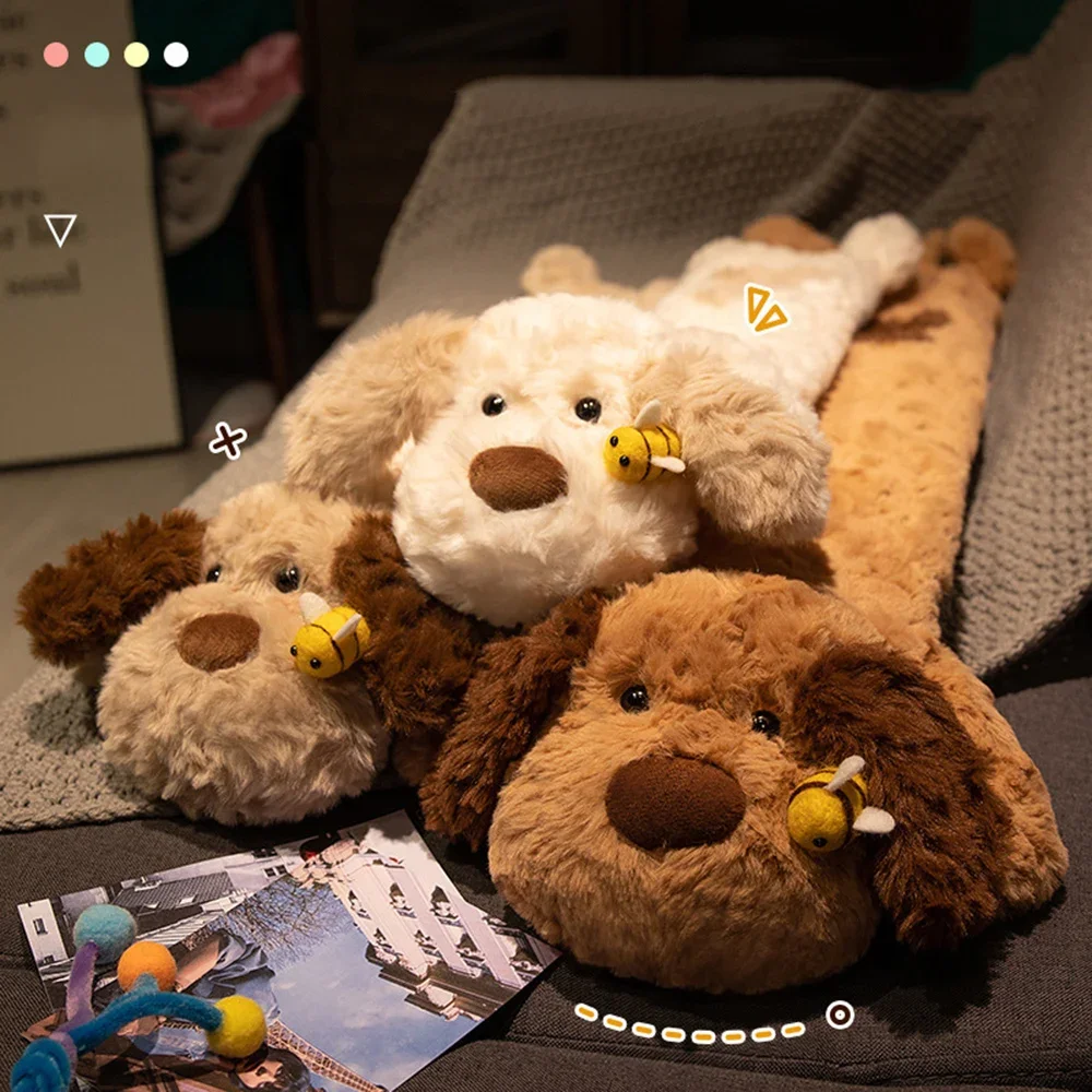 Long Plush Puppy Hot Water Bottle Winter Bed Warmer Water-filled Bag Long Hot Compress Hot Water Bottle Cute Gift for Friends